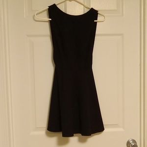 Little black dress with deep V open back
